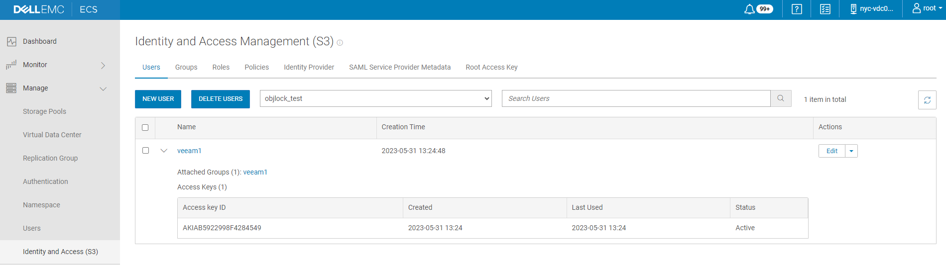 Example from lab test