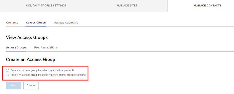 Creazione di scelte AG