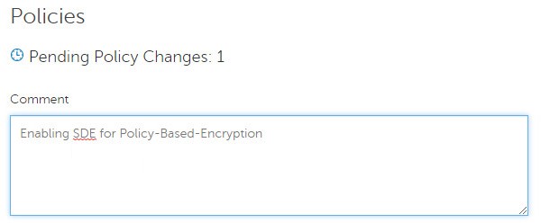 Example policy comment