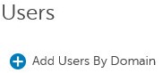 Botão Add Users by Domain.