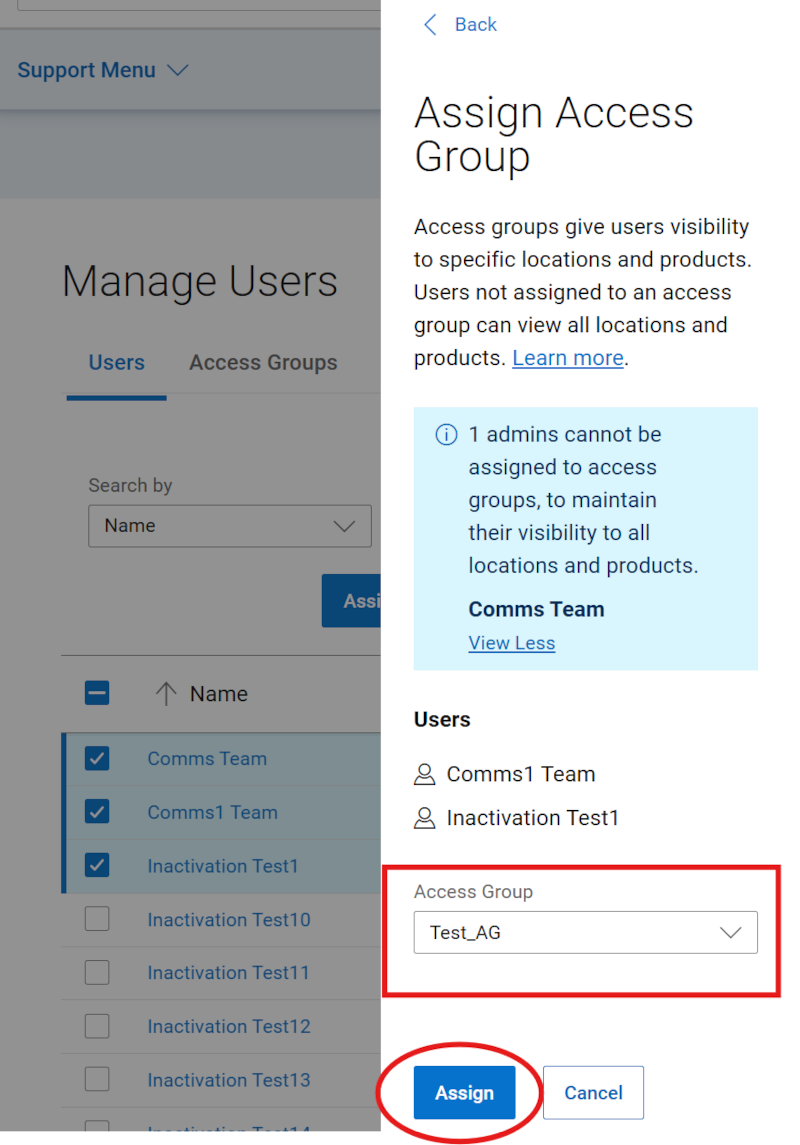 Access Group Multi Assignment