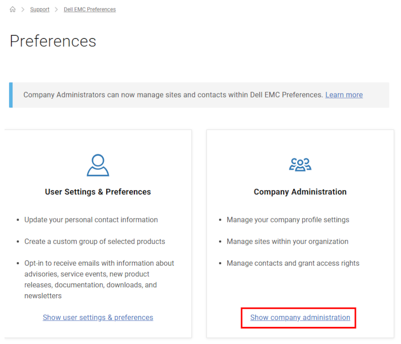 Fliseside for præferencer