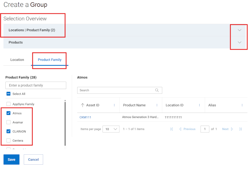 Create Product Family Group