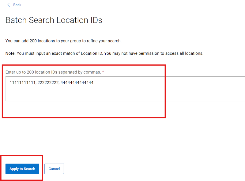 Crear lote de cajón de grupo de ubicaciones