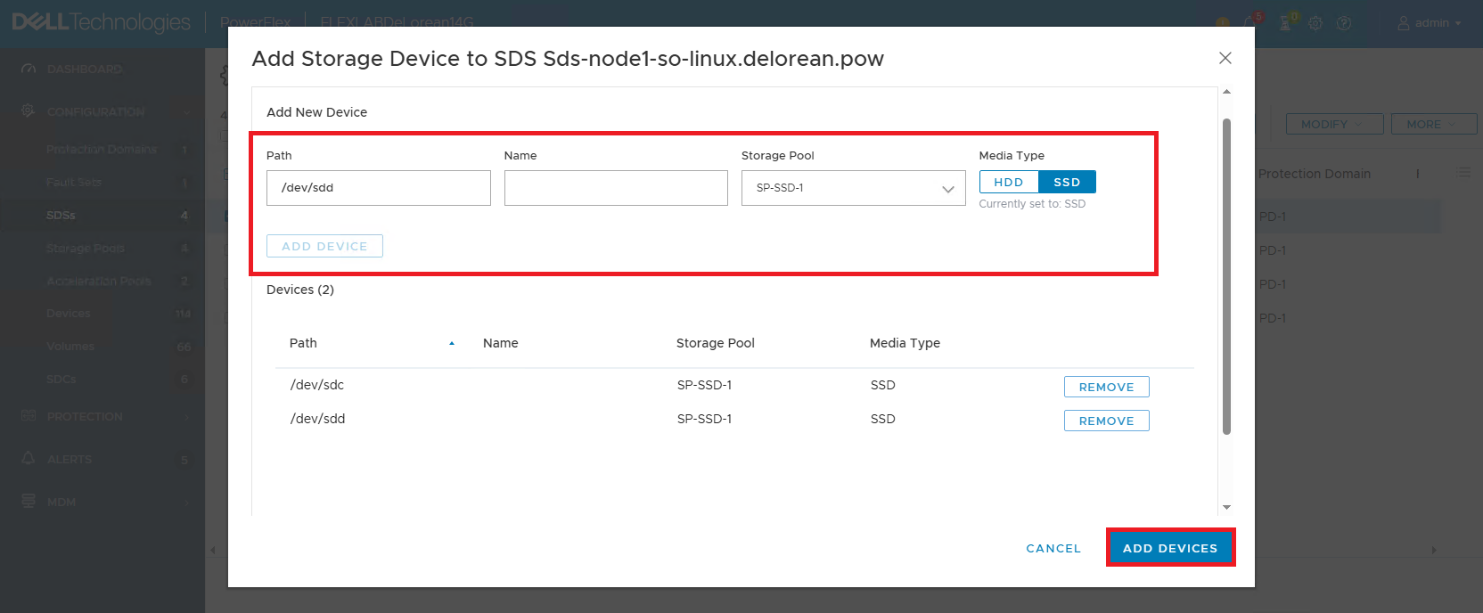 Přidání zařízení s jeho cestou