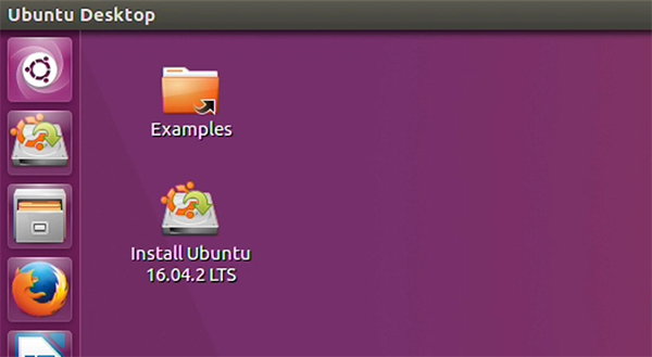 File di installazione sul desktop di Ubuntu