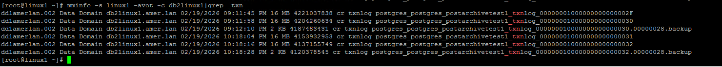 OAPP txnlog save sets