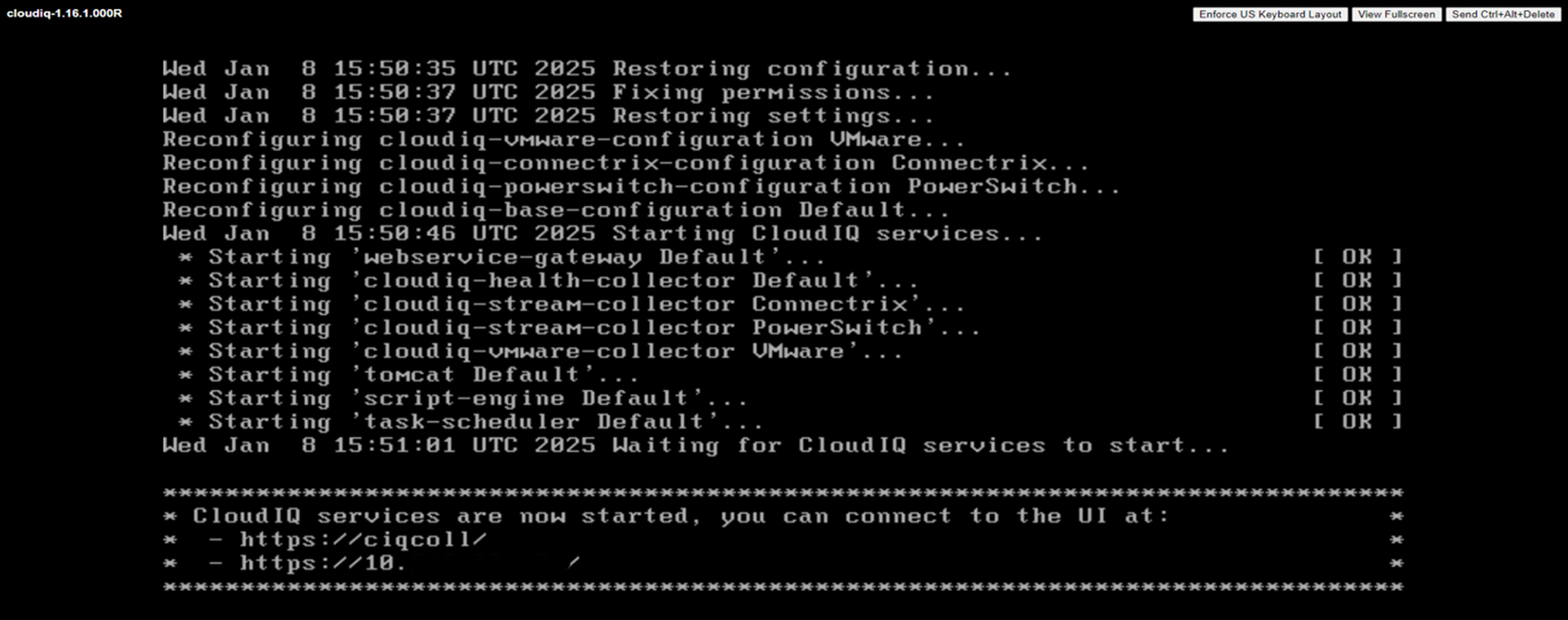 IP de la consola de vCenter eliminada