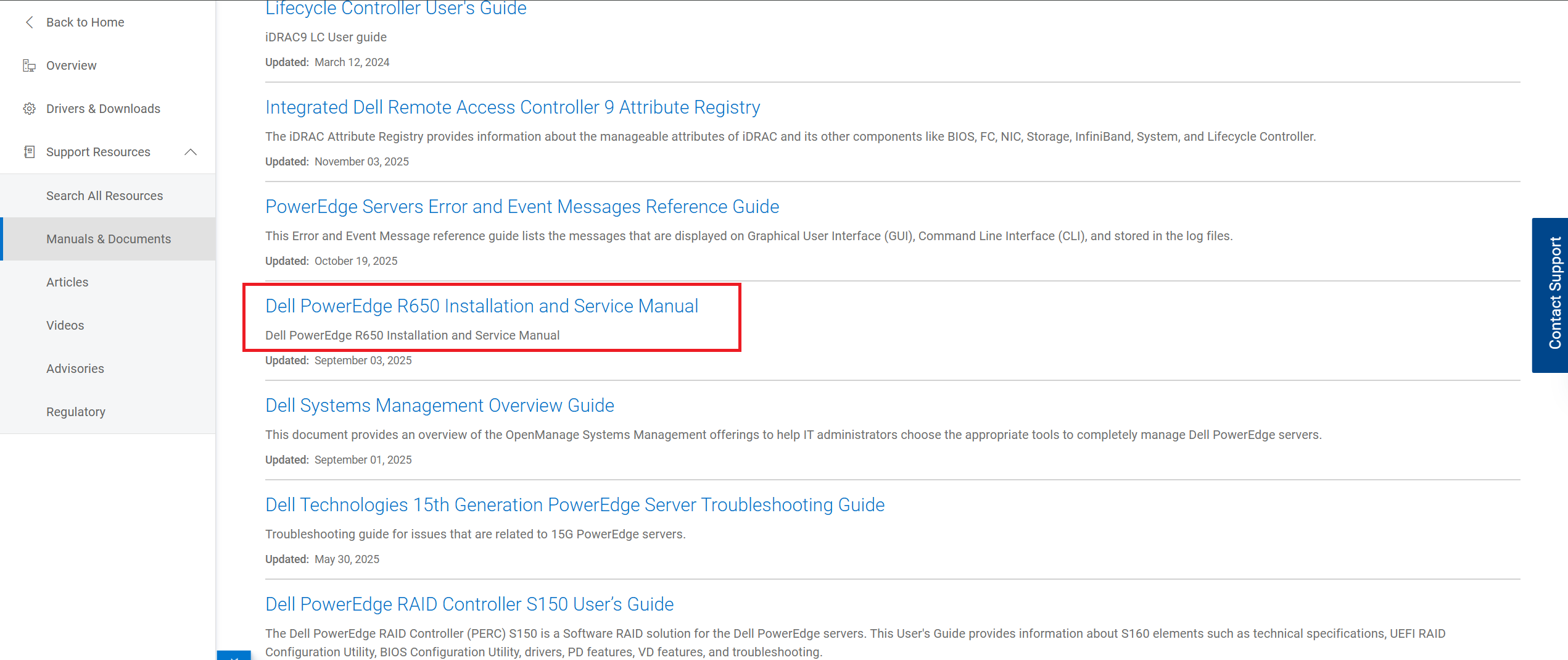 Vælg installations- og servicemanual