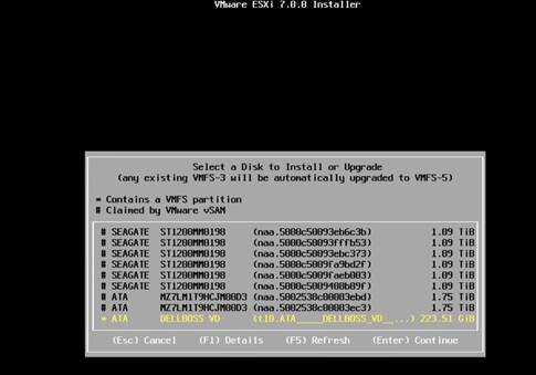 Programme d’installation ESXi