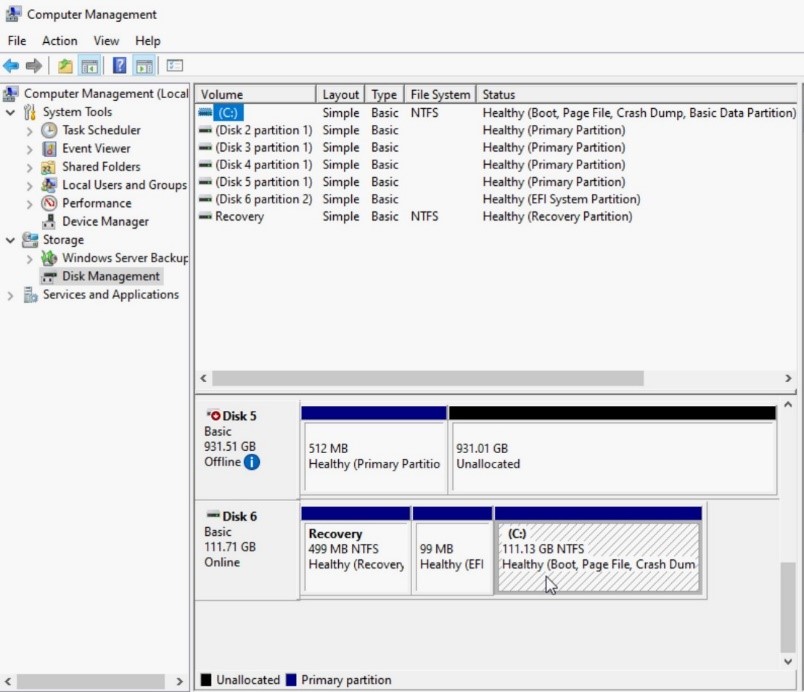 Gestion des disques