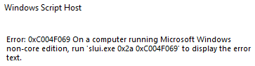 Windows-virhe