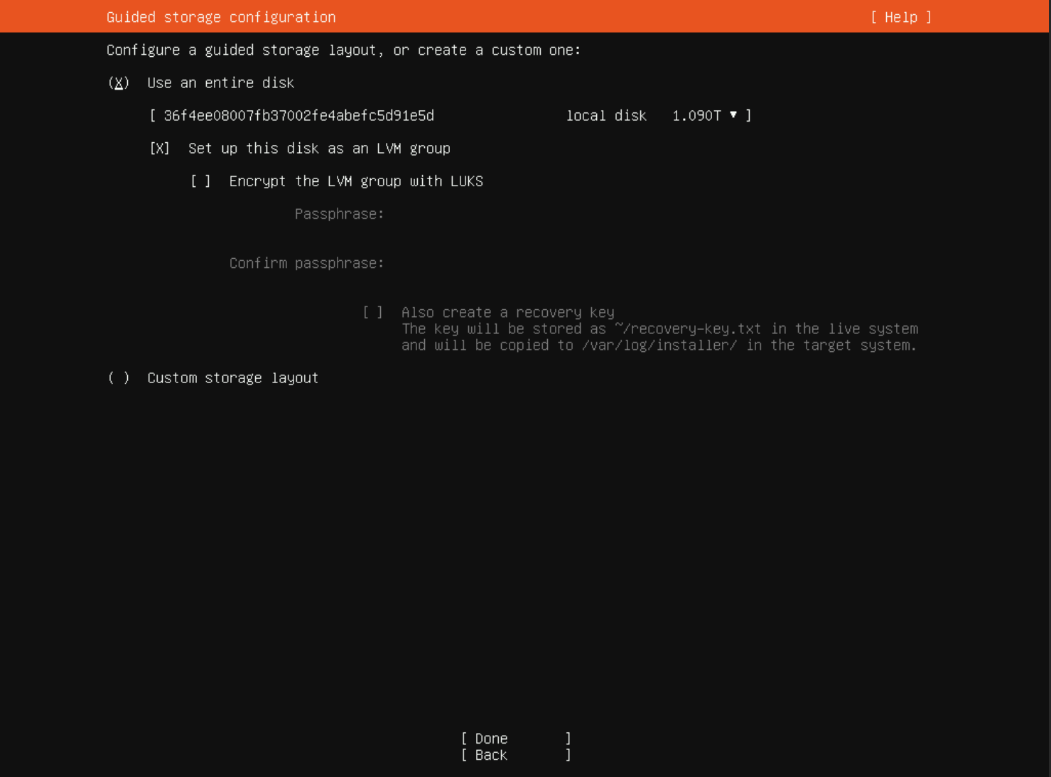 Storage auto config