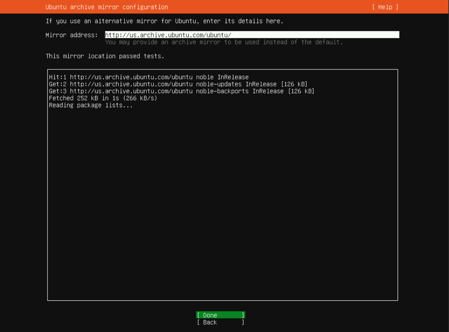 Sincronizzazione con il repository per l'installazione