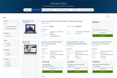 Standard Offers Page