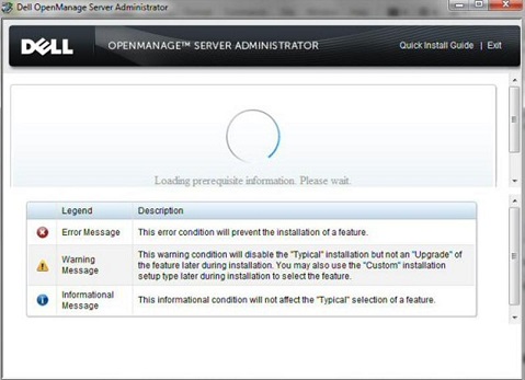Vereistescherm OpenManage