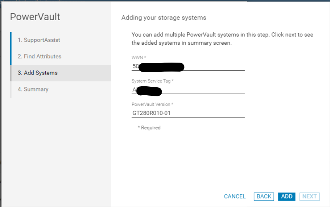 Add storage system