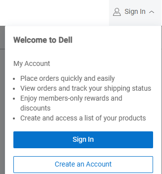 sign in to dell.com with your email address
