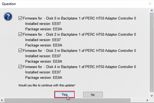 Disk firmware selection