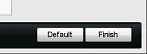 Primo piano di Default e Finish