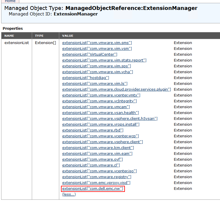 VMware Extension Manager