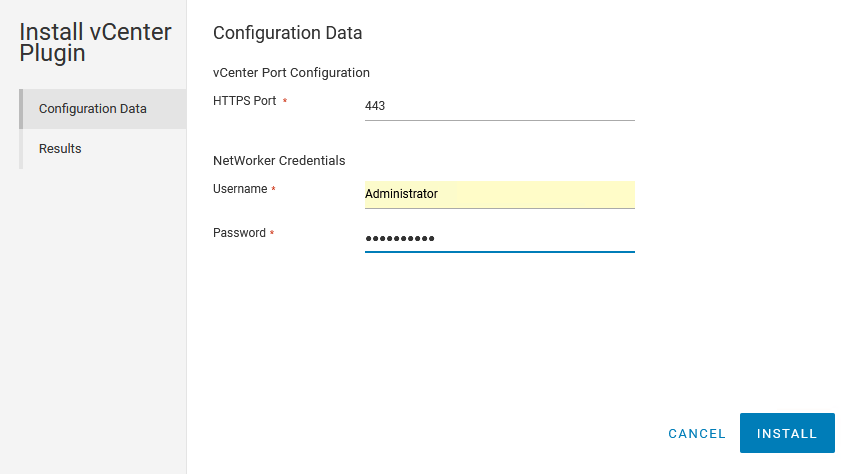 vSphere plugin configuration parameters