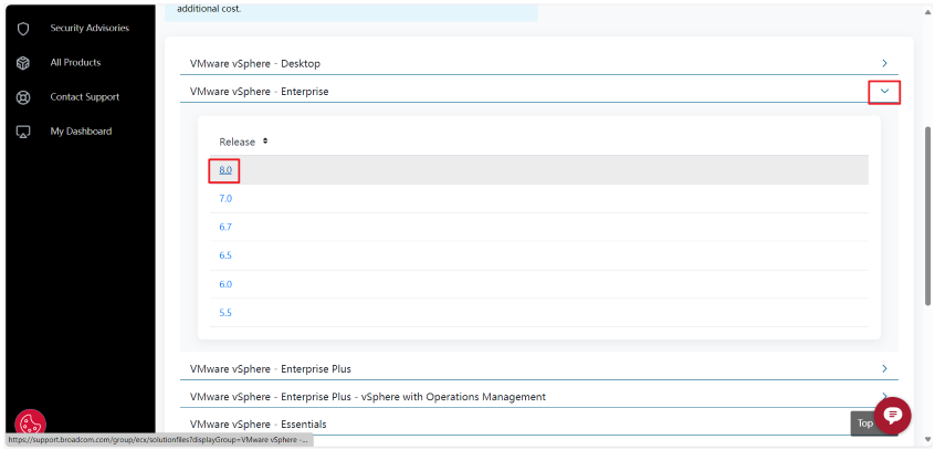 选择具体的版本