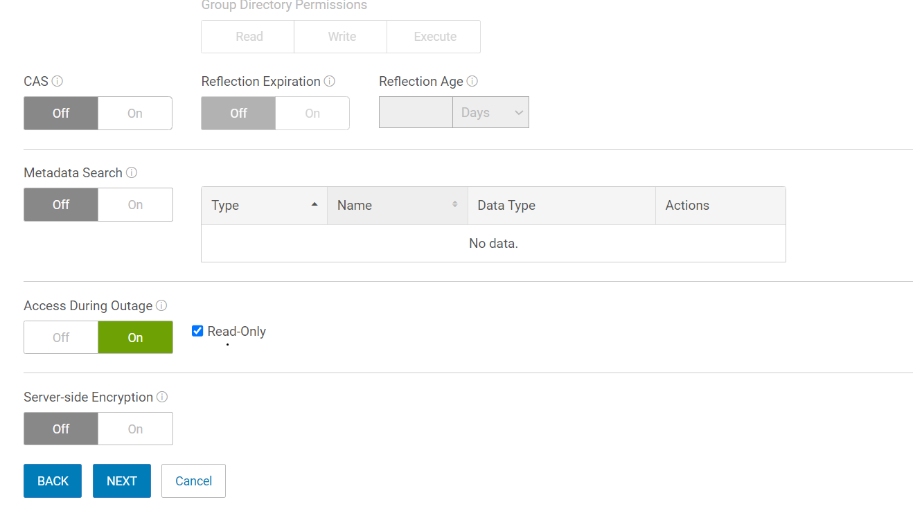 Bucket Details from User Interface