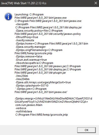 NRE Launcher Produces Java Web Start Window before Connecting to ...