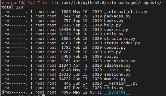 ls -ltr command output example