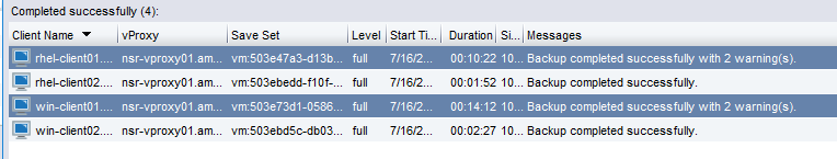 completed with warnings