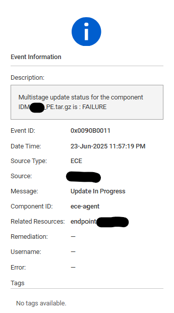 Firmware Update failure on UI