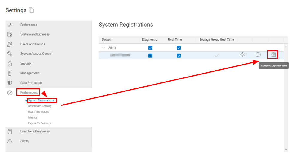 Tässä kuvassa näkyy polku SG Real time -valintapainikkeeseen.