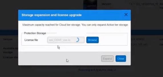 The image shows the License selection page