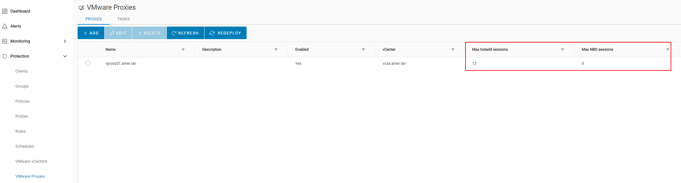 Hotadd session enabled and NBD disabled