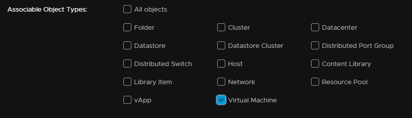 Associated Object Types in VMware