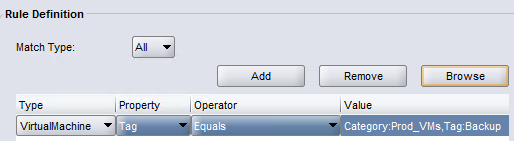 Enter the Rules Definition Value Field
