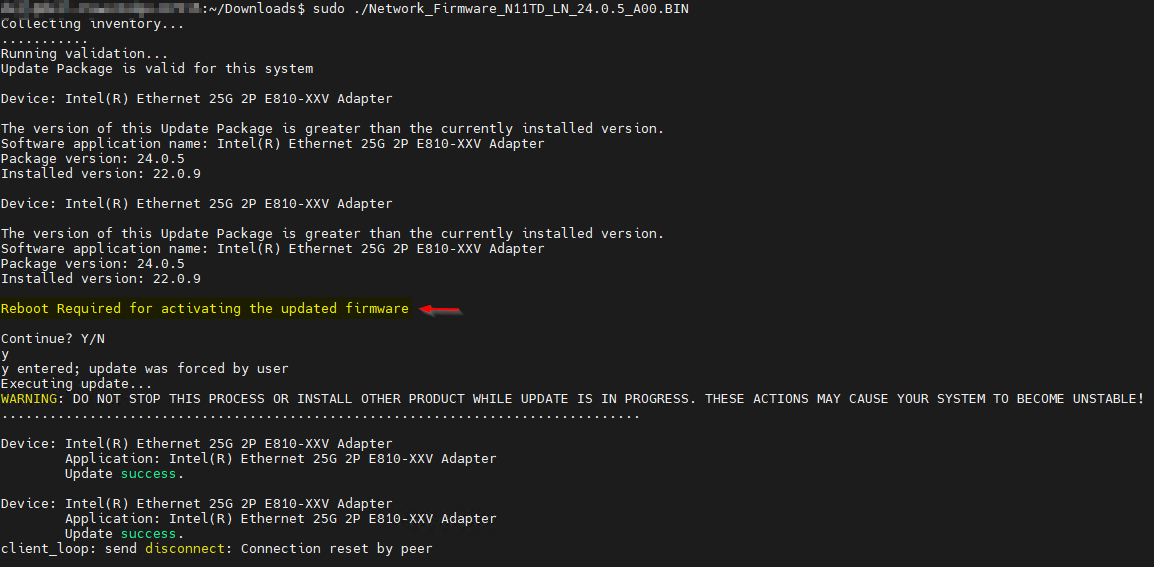 Obrazovka se zprávou