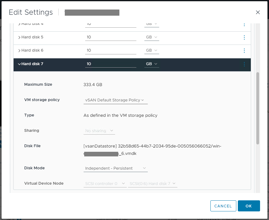 Identiteitsonafhankelijke schijf in vSphere