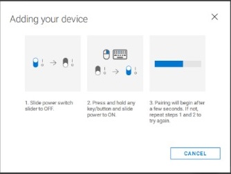 Sammenkoble en enhet med RF i Dell Peripheral Manager