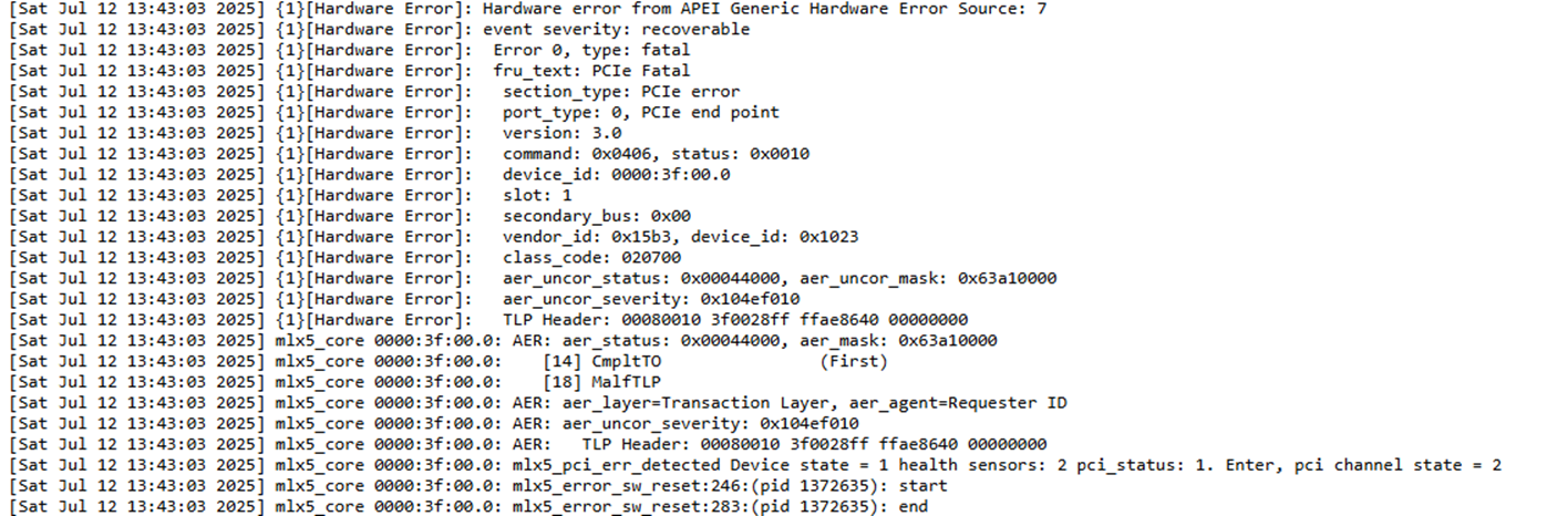 OSlog hardware error 
