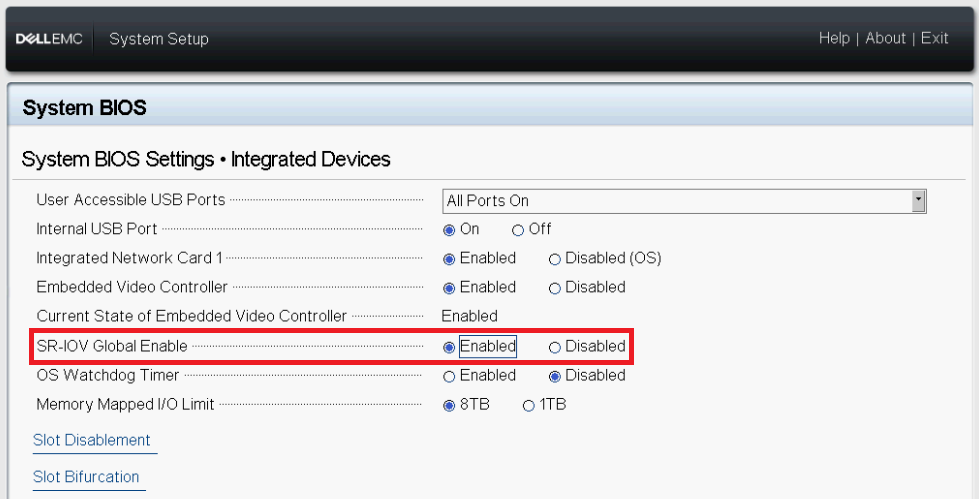 SR-IOV Global Enable