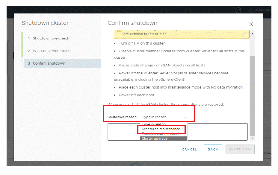 Hinweis zum Herunterfahren bestätigen