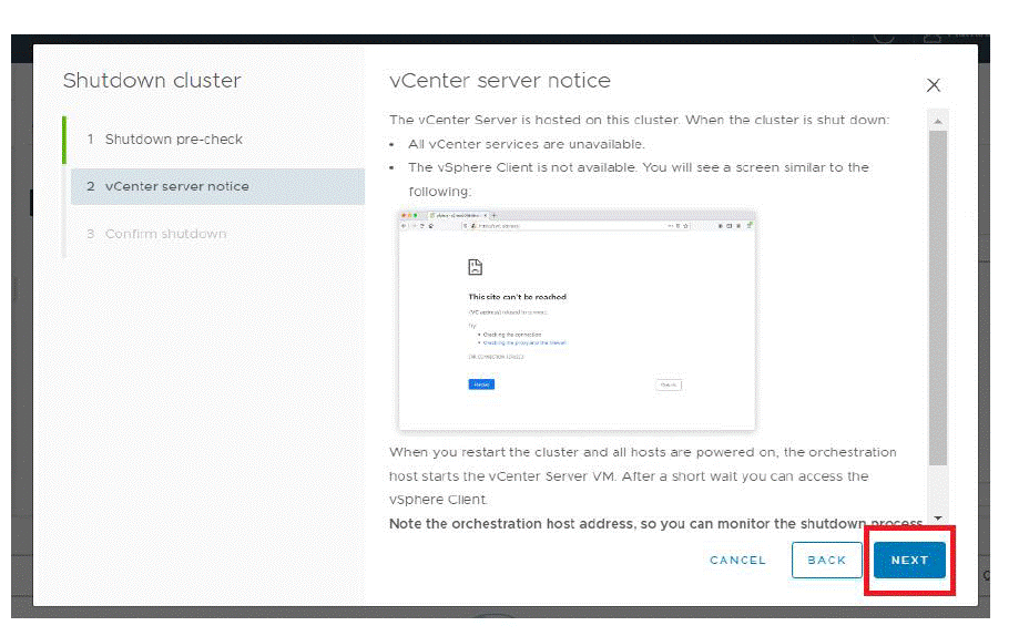 Servermelding vCenter