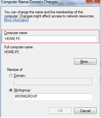 Zmiany nazwy komputera i domeny
