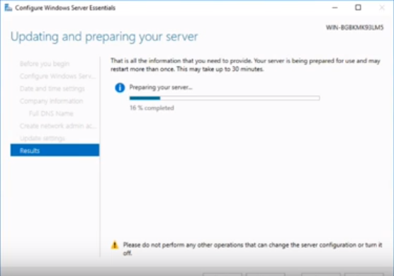 初始設定 準備更新