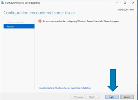 Configuration Error Wizard