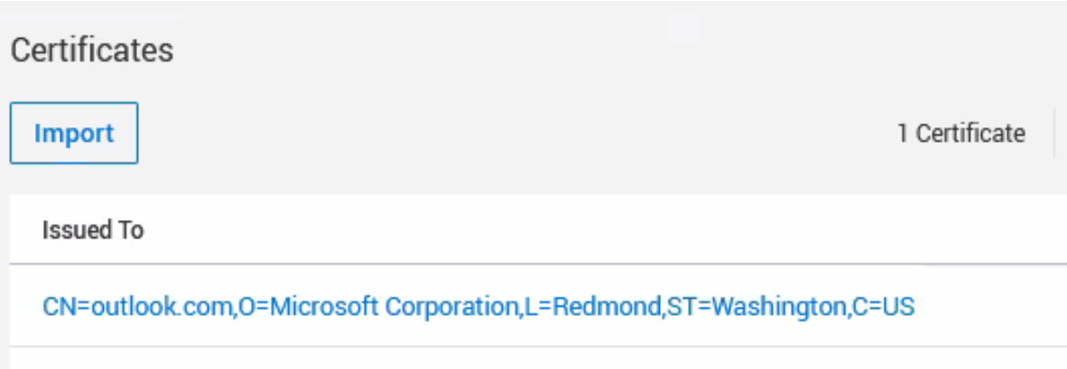 Screenshot del nuovo certificato