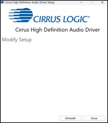 Configuração do driver de áudio de alta definição Cirrus Logic