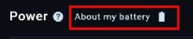 Dell Optimizer, 내 배터리 정보